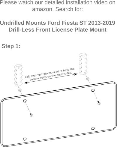 2013-2019 Ford Fiesta ST Front License Plate Bracket/Mount (Drill-Less) in Saudi Arabia