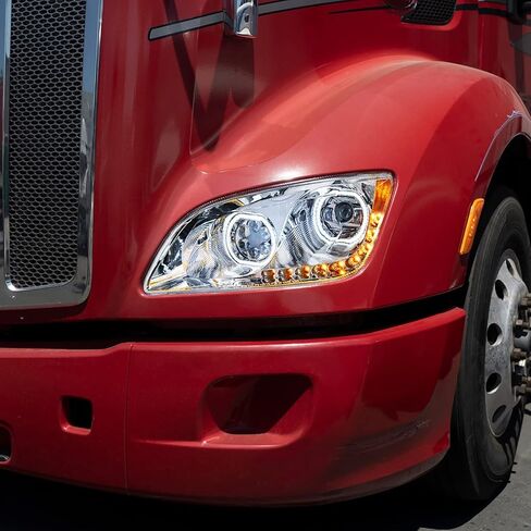 United Pacific 35745 Headlight Chrome, 10 Led, Driver Side, for 2010 2016 Peterbilt 587 & 2012 2021 579 in Saudi Arabia
