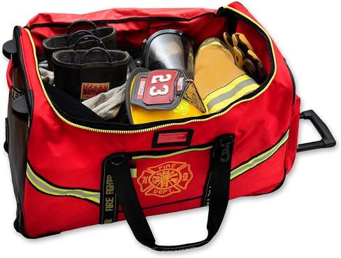 Lightning X Premium Rolling Firefighter Turnout Bunker Gear Bag w/Wheels, Retractable Handle, Fully Molded 3 Colors in Saudi Arabia