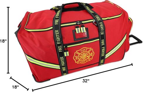Lightning X Premium Rolling Firefighter Turnout Bunker Gear Bag w/Wheels, Retractable Handle, Fully Molded 3 Colors in Saudi Arabia