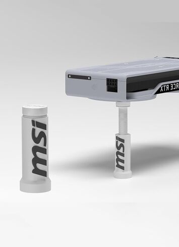 Adjustable GPU Holder, for MSI Setups, Black – Tool-Free, Anti-Vibration Support Stand for Stable GPU Performance, Prevents GPU Sag, Protects Motherboard – Easy Height Adjustment in Saudi Arabia