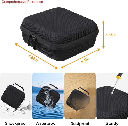 حقيبة حمل Elonbo لجهاز استنشاق الاستنشاق المحمول، حقيبة تخزين جهاز استنشاق الربو، حقيبة تنظيم السفر بفاصل الاستنشاق، أسود in Kuwait