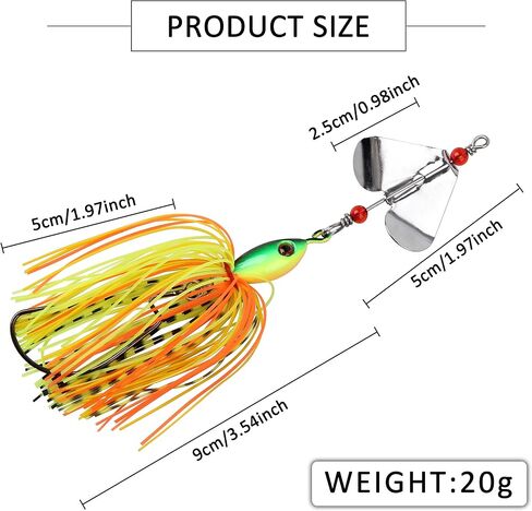 Soft Fishing Lures Kit, Buzzbait Spinnerbait Jigs Lures Multicolor Buzz Bait Swimbait Metal Jigs with 12pcs Soft Plastic Lures in Saudi Arabia