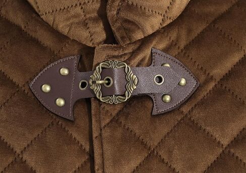Gambeson Mens Jacket Medising Cith Paded Coat Aketon Armor Renaissance Costume Short Sleeve with Belt 2pc in Saudi Arabia