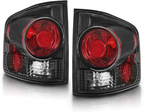 Amerilite لـ 94-04 Chevy S-10 / GMC Sonoma الاستبدال الأسود مصباح الفرامل مصباح الذيل مجموعة مجموعة-جانب الركاب والسائق in Saudi Arabia
