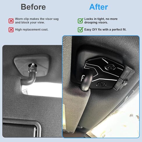 طقم إصلاح Sun Visor Fit for Dodge Ram 1500 Trucks 2019 2020 2021 2022 2023 2024 2025 Accessories Clip Fix Floppy Sungging Sun Visors Pack of 2 in Saudi Arabia