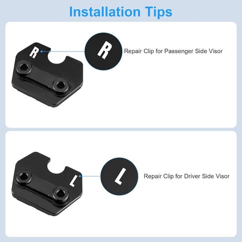 طقم إصلاح Sun Visor Fit for Dodge Ram 1500 Trucks 2019 2020 2021 2022 2023 2024 2025 Accessories Clip Fix Floppy Sungging Sun Visors Pack of 2 in Saudi Arabia