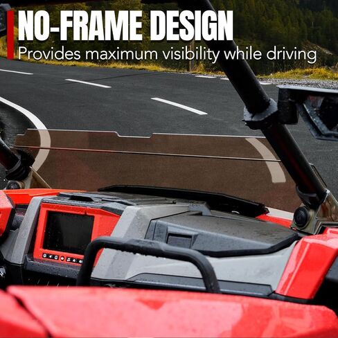 A & UTV Pro Front Dark Half Windshield لـ Polaris RZR Pro XP 2020-2024 2 مقعدًا ، الزجاج الأمامي الملون لـ RZR Pro R / Turbo R 2022 2024 ، استبدل # 2884966 ، 1pcs in Saudi Arabia