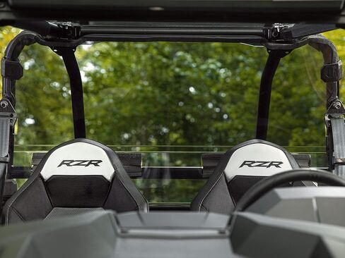 SuperATV Heafty Duty Windshield لعام 2014-2023 Polaris RZR XP 1000 (انظر التركيب) | 1/4 "ضوئي كثيف لبولي كربونات 250x أقوى من الزجاج | دافئ ، خالي من الحشرجة | in Saudi Arabia