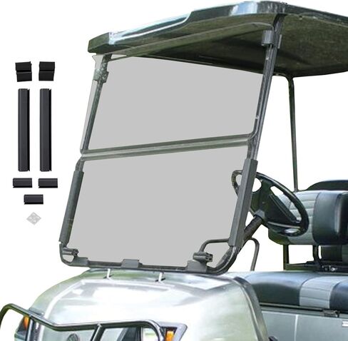 Profx Golf Cart Windshield متوافق مع Yamaha G14 ، G16 ، G19 | طية ملون لأسفل التصميم | يناسب نماذج G14-G19 G14 | صنع في أمريكا in Kuwait