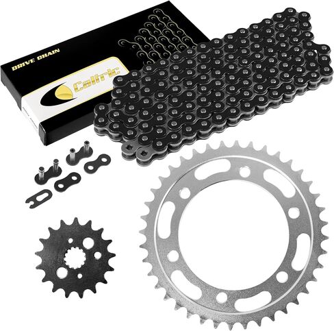 Caltric Black Drive Chain And Sprocket Kit Compatible with Kawasaki Vulcan 800 Vn800 Drifter 2000-2006 in Saudi Arabia