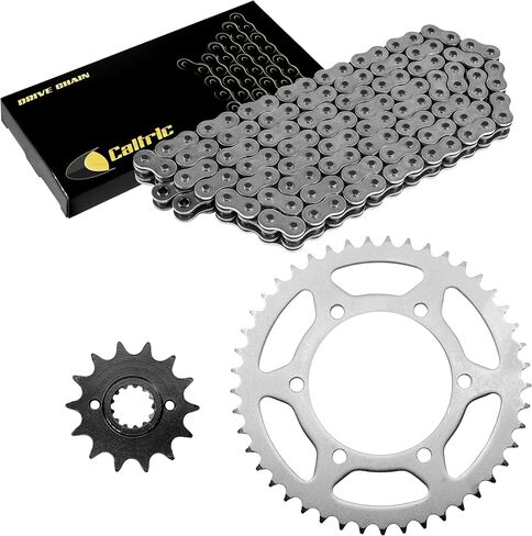 Caltric Steel O-Ring Drive Chain & Sprockets Kit متوافقة مع Kawasaki Ninja 250R EX250F 1988-2007 in Saudi Arabia