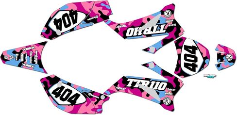 Graphics Kit for Yamaha TTR 110 (2008-2023) TTR110 Invasion Series Pink 09 Mil-Dirt Pit Bike Motorcycle Stickers,Dirtbike Racing Decal Automotive Motocross Accessories no Plastics in Kuwait
