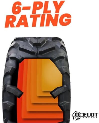 Ocelot P367 22x9-10 ATV UTV All-Terrain Tire with 6-ply Construction, OEM Style Tread, Wide Footprint for Mud and Soft Dirt, Designed for Durability and Extra Grip on Hardpack Solid Surfaces in Saudi Arabia