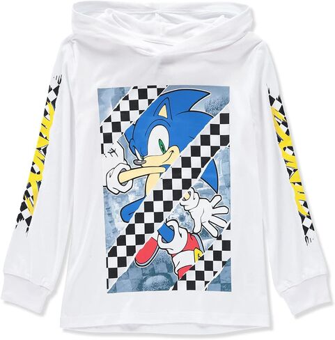 SEGA Boys 4-20 Sonic The Hedgehog Long Sleeve Hooded T-Shirt in Saudi Arabia