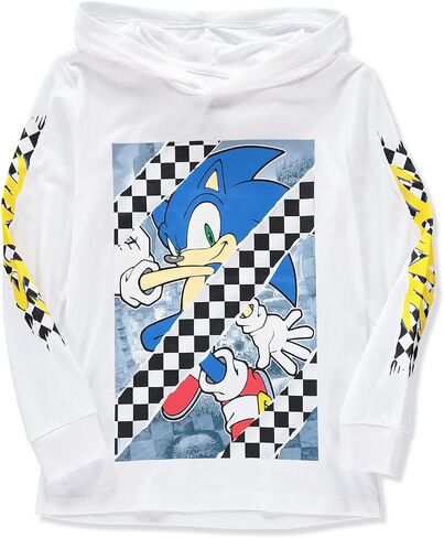 SEGA Boys 4-20 Sonic The Hedgehog Long Sleeve Hooded T-Shirt in Saudi Arabia