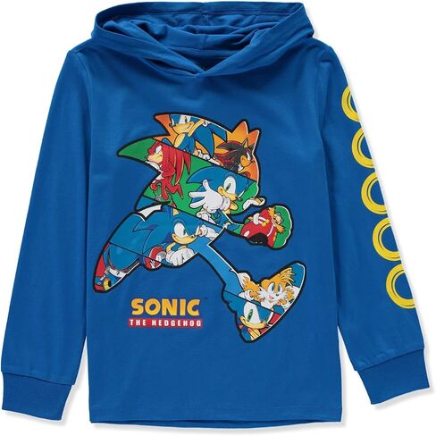 SEGA Boys 4-20 Sonic The Hedgehog Long Sleeve Hooded T-Shirt in Saudi Arabia