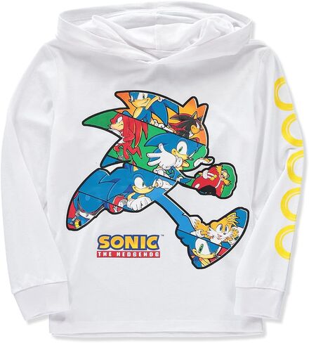 SEGA Boys 4-20 Sonic The Hedgehog Long Sleeve Hooded T-Shirt in Saudi Arabia