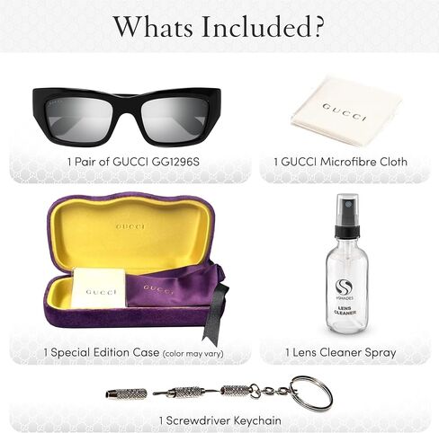 Gucci GG1296S Men Sunglasses + Bundle with eSHADES Luxury Eyewear Kit in Saudi Arabia