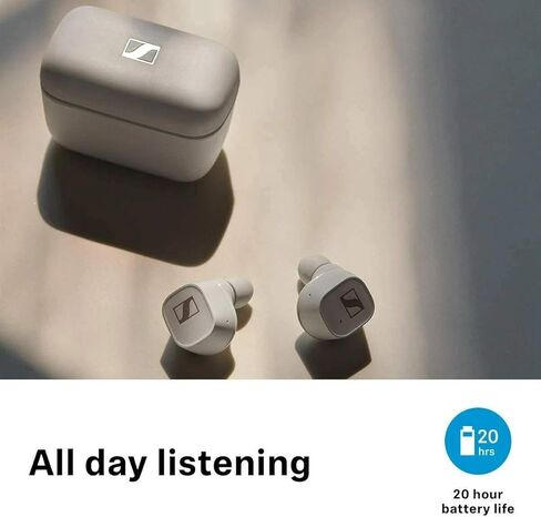 Sennheiser Consumer Audio CX 400BT True Wireless Earbuds - Bluetooth In-Ear Headphones for Music and Calls - with Noise Cancellation and Customizable Touch Controls, White in Kuwait