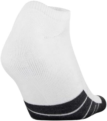 Under Armour Unisex UA Performance Tech No Show Socks 6-Pack MD White in Saudi Arabia