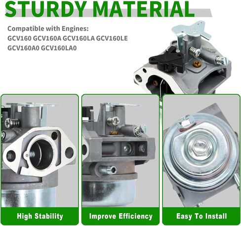 GCV160 Carburetor متوافق مع GCV160A GCV160LA GCV160LAO GCV160LE محرك HRR216 HRB216 HRS216 HRT216 HRZ216 LIMN يحل محل 16100-Z0L-023 16100-ZM0-804 in Kuwait