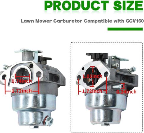 GCV160 Carburetor متوافق مع GCV160A GCV160LA GCV160LAO GCV160LE محرك HRR216 HRB216 HRS216 HRT216 HRZ216 LIMN يحل محل 16100-Z0L-023 16100-ZM0-804 in Kuwait