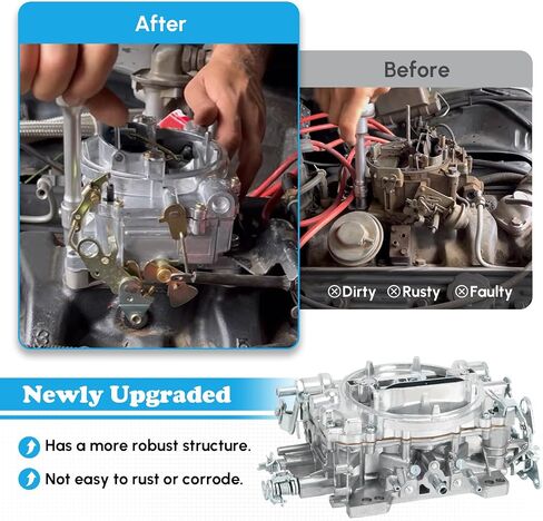 1405 600 CFM 4 Barrel Carburetor w/Manual Choke Carburetor Compatible with Corvette Silverado GMC Square Bore Carburetor (Non-EGR) in Kuwait