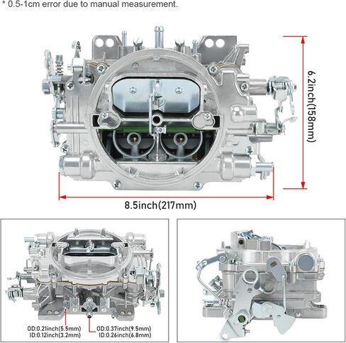 1405 600 CFM 4 Barrel Carburetor w/Manual Choke Carburetor Compatible with Corvette Silverado GMC Square Bore Carburetor (Non-EGR) in Kuwait