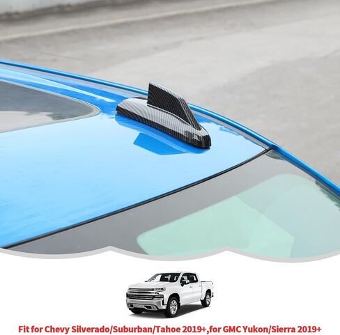 RT-TCZ Roof Antenna Cover Trim Decoration Exterior Accessories for Chevy Silverado/Suburban/Tahoe 2019-2024,for GMC Yukon/Sierra 2019-2024,Chrome in Saudi Arabia