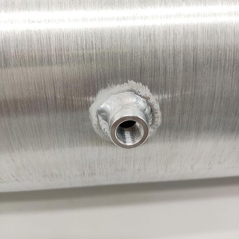 JSD Auto Parts 7.5 جالون تسبح خزان وقود الألومنيوم 8 "x36" 1/4 "دبابة غاز مركزية NPT للشاحنة/قضيب ساخن in Saudi Arabia
