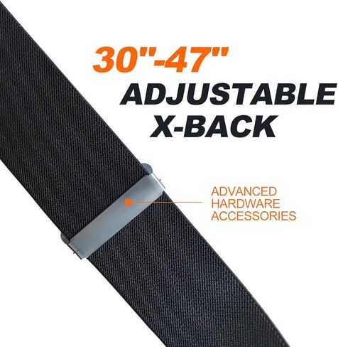 Suspenders for Men Heavy Duty,2 inch Elastic Adjustable X-Back Mens Suspender with Clips for Seniors in Kuwait