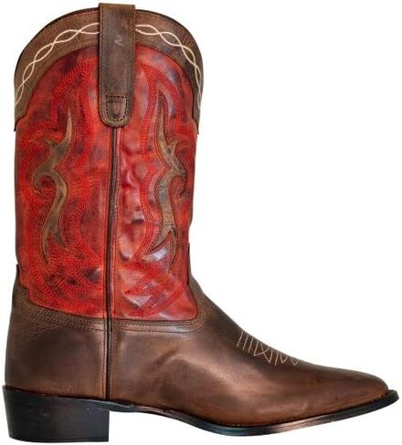 Tuffrider Men Mammoth Square Toe Western Boot- Brown-Brey-Free Free Mongorted Scheds Scheds in Saudi Arabia