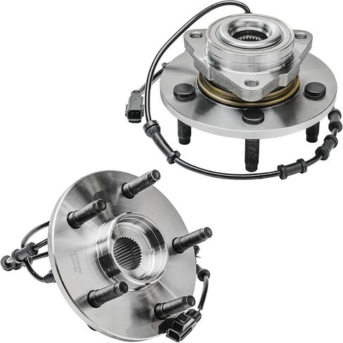 Detroit Axle-2 مراكز تحمل العجلات الأمامية لعام 2002-2005 Dodge RAM 1500 [W/4-WHEEL ABS BRAKES] ، محمل العجلات وتجميع المحور 2003 2004 RAM 1500 مجموعة بديلة ، محامل محور الزوجين. in Kuwait