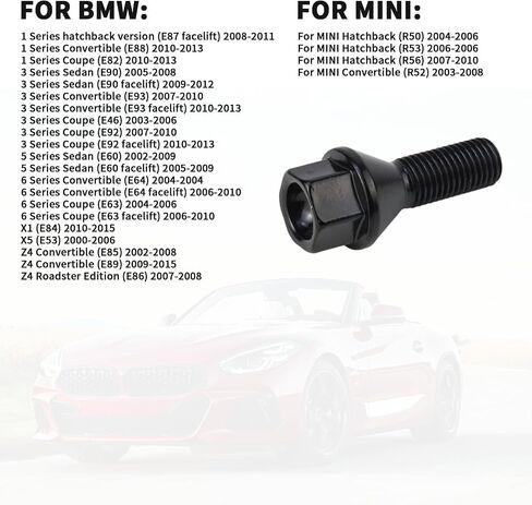 مجموعة مسامير العجلات 5 قطع مناسبة لسلسلة BMW 1,3,5,6,X1,X5,Z4 مناسبة لاستبدال Mini R50 R53 R56 R52 1.6L 1.6T # 36136781150 in Saudi Arabia