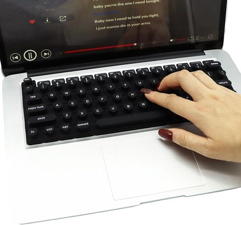 Keyboard Cover for Long Nails, Silicone Raised Keyboard Cover Protector for Nail Art, Comfortable Typing for Long Nails, Perfectly Compatible with MacBook Pro13 2020-2023, US ANSI(Pink & Heart) in Saudi Arabia