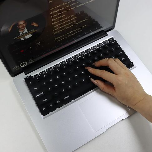 Keyboard Cover for Long Nails, Silicone Raised Keyboard Cover Protector for Nail Art, Comfortable Typing for Long Nails, Perfectly Compatible with MacBook Pro13 2020-2023, US ANSI(Pink & Heart) in Saudi Arabia