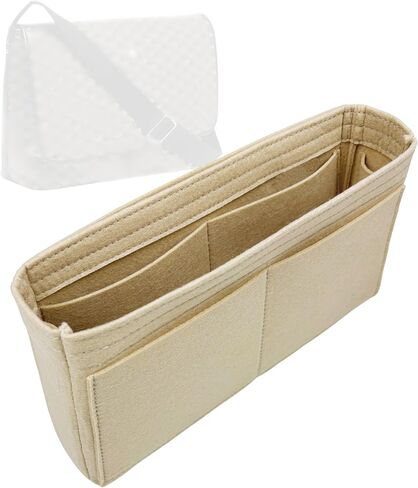 Organizer for Capetien MM Messenger Bag, Felt Bag Insert (Tan) in Saudi Arabia