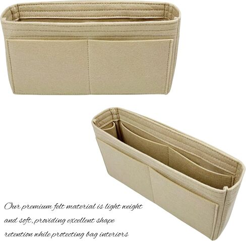 Organizer for Capetien MM Messenger Bag, Felt Bag Insert (Tan) in Saudi Arabia
