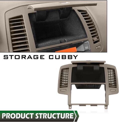 Grand Orange Center Dash Radio Radio Cover W/Storage Vents Glove Box ، متوافق مع Nissan Altima 2005-2006 ، Black in Saudi Arabia