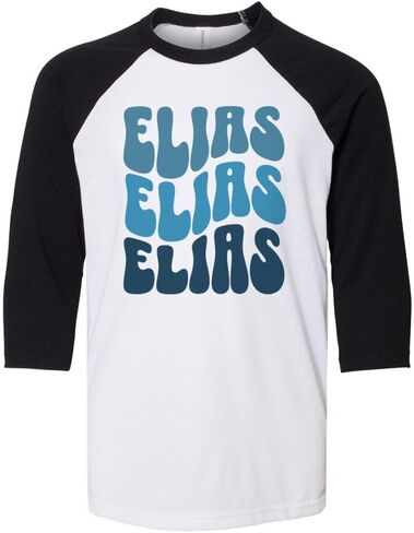 مطعم Elias Kids ثلاثة أرباع راجلان قميص البيسبول شيرت الشباب in Kuwait