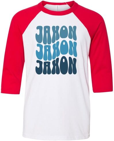 Wavy Jaxon Kids ثلاثة أرباع راجلان قميص البيسبول قميص الشباب in Saudi Arabia