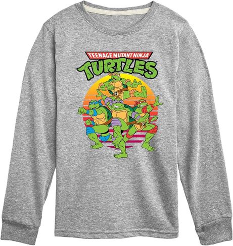 HYBRID APPAREL - Teenage Mutant Ninja Turtles - Retro Sunset - Toddler & Youth Long Sleeve Graphic T-Shirt in Saudi Arabia