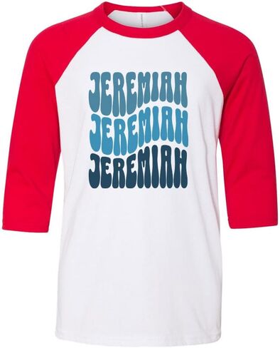 Wavy Jeremiah Kids Three-Quarter Raglan Sleeve Baseball Shirt Youth in Saudi Arabia