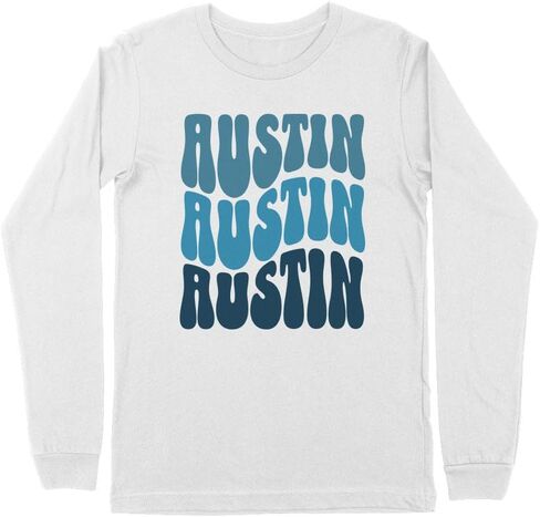 Wavy Austin Kids Long Sleeve T-Shirt Youth in Saudi Arabia