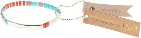 Scout Curated Wears - Good Karma Miuki Bracelet - Gratitude - Turquoise/Orange/Silver in Saudi Arabia