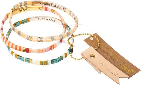 Scout Curated Wears - Good Karma Miuki Bracelet - Gratitude - Turquoise/Orange/Silver in Saudi Arabia