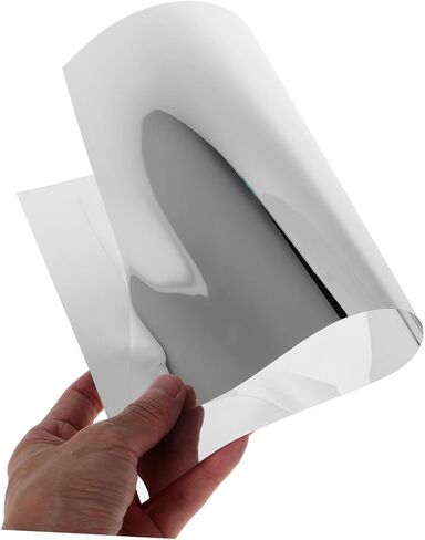 Totority Plastic Mirror Flexible Adhesive Film for Craft Projects Lightweight Shatterproof Mirrors for Nursery Decor Safe for High Clarity in Kuwait