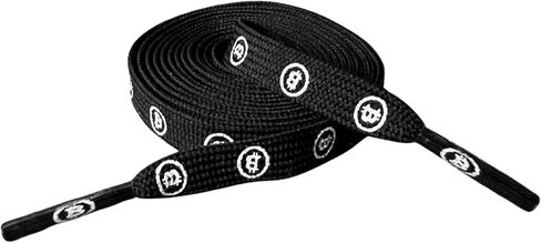 Bitcoin Flat Shoelaces Pair, Crypto Enthusiast Gift for Sneakers & Casual Shoes, Double-Sided Blockchain Laces in Saudi Arabia