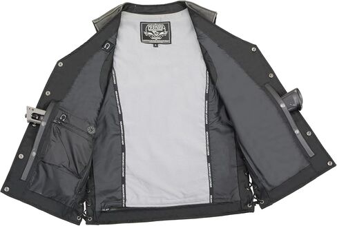 Milwaukee Leather Men Men Bottry MLM3521 Side Lace Sette Grey Gray Sest in Kuwait